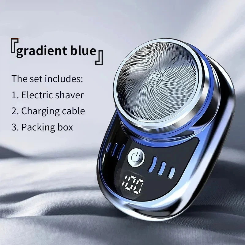 Lenovo Mini tragbarer Elektrorasierer, kabelloses Laden, Reiserasierer, 1 Stück, abnehmbarer Gesichts- und Bartschneider, neu