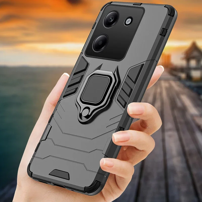 

For Xiaomi Poco M7 Pro F7 Ultra Case Metal Ring Armor Shockproof Shell For Xiaomi Poco F7 Pro Ultra Hard Back Cover