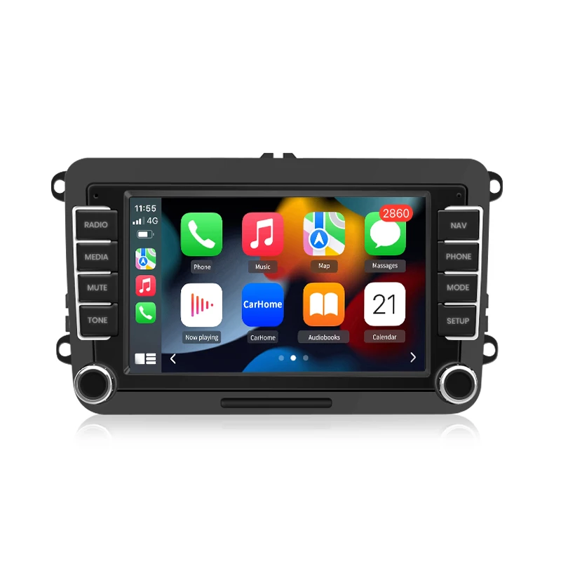 Junsun Android autoradio 7" 9" voor VW Volkswagen Skoda Octavia Golf 5 6 Touran Passat B6 Polo Jetta CarPlay Auto Stereo RDS DSP - afbeelding 2