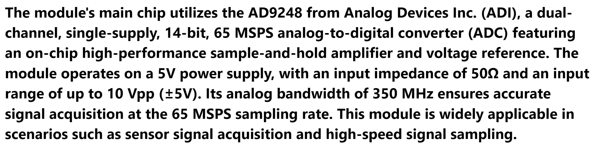 NYAd9248 Module Dual 14-bit 65m High-speed Adc Data Acquisition And Analog-to-digital Converter Modules Parallel Interfaces