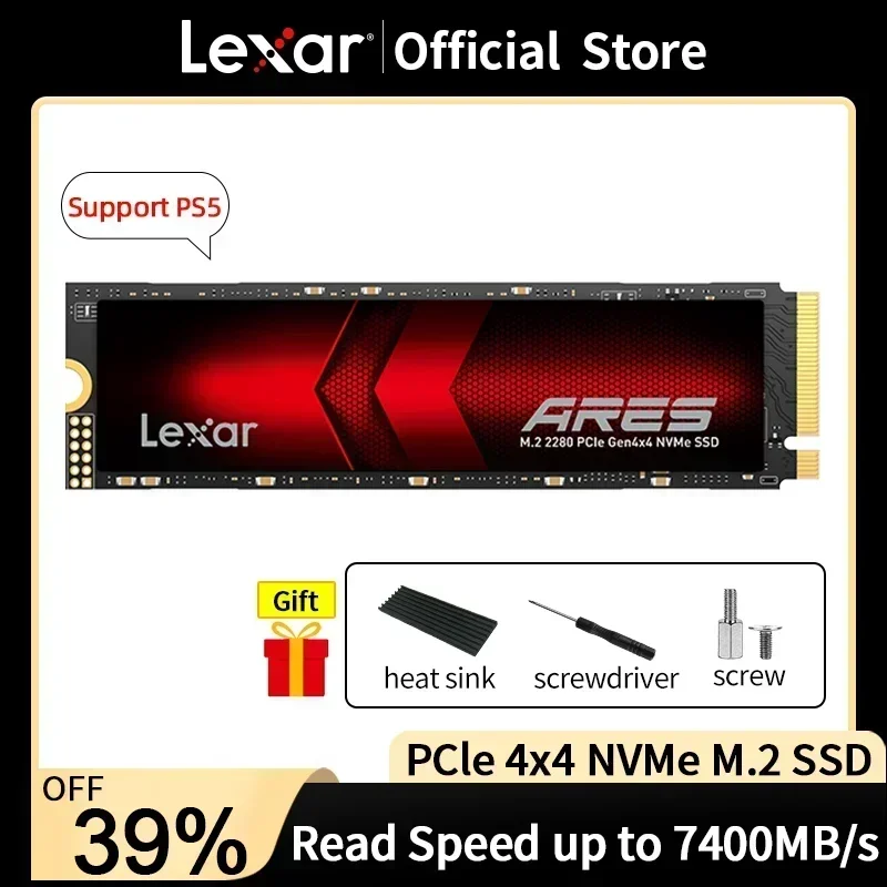 Lexar SSD NVMe M.2 512GB/1TB/2TB/4TB M.2 2280 PCIe 4.0x4 内蔵
