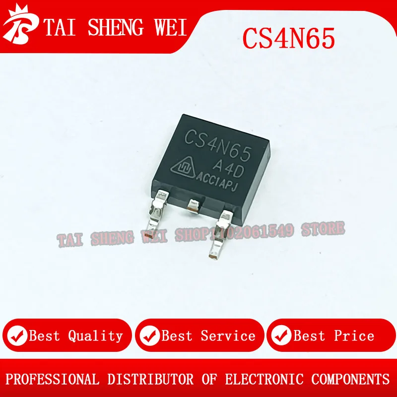 10pcs CS4N65 CS4N65A4D MOS TO-252 4A 650V New Original