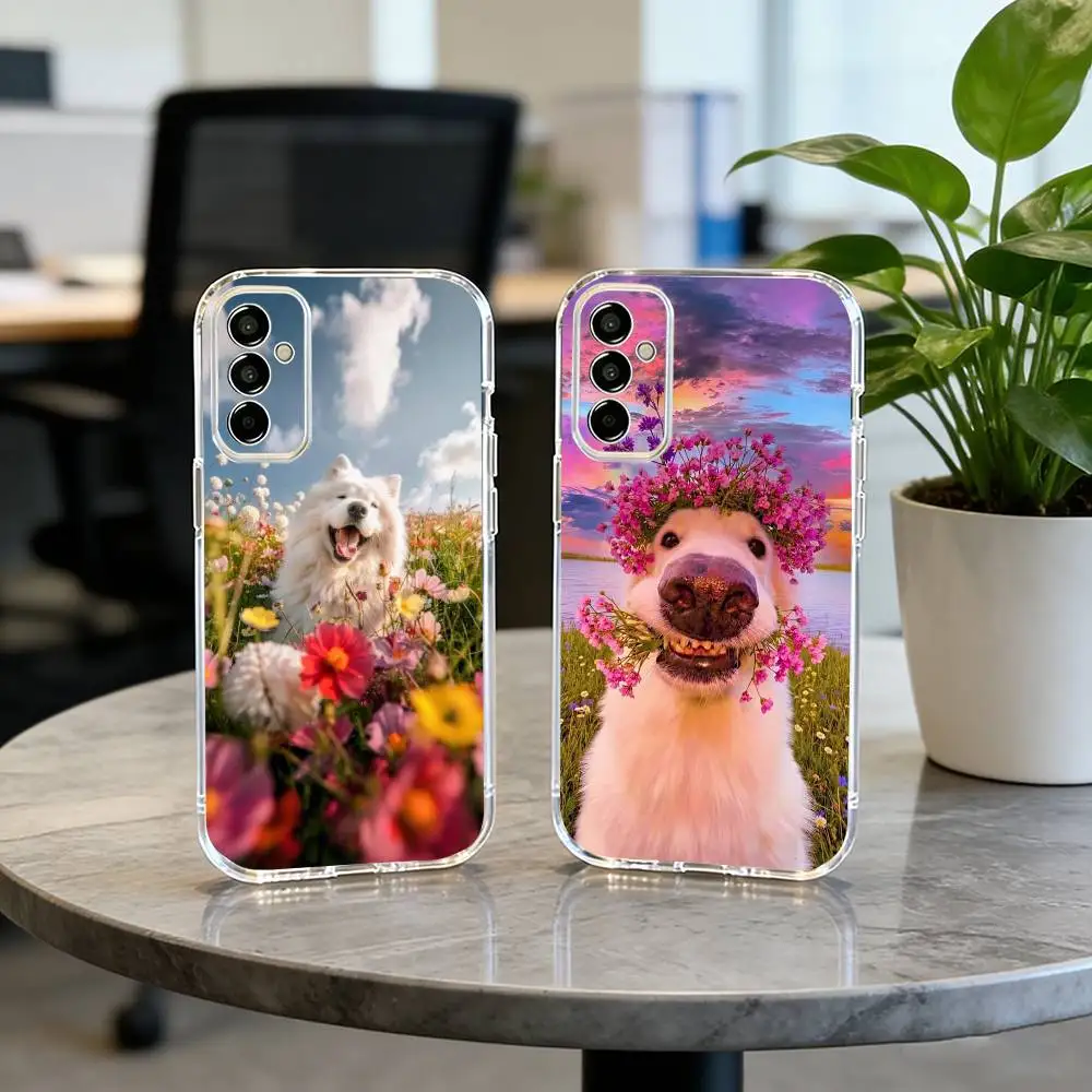 

Sunset & Dog Phone Case Phone Case For SamsungA10,12,20,21S,30,31,40,50,51,52,70,71 Transparent Cover