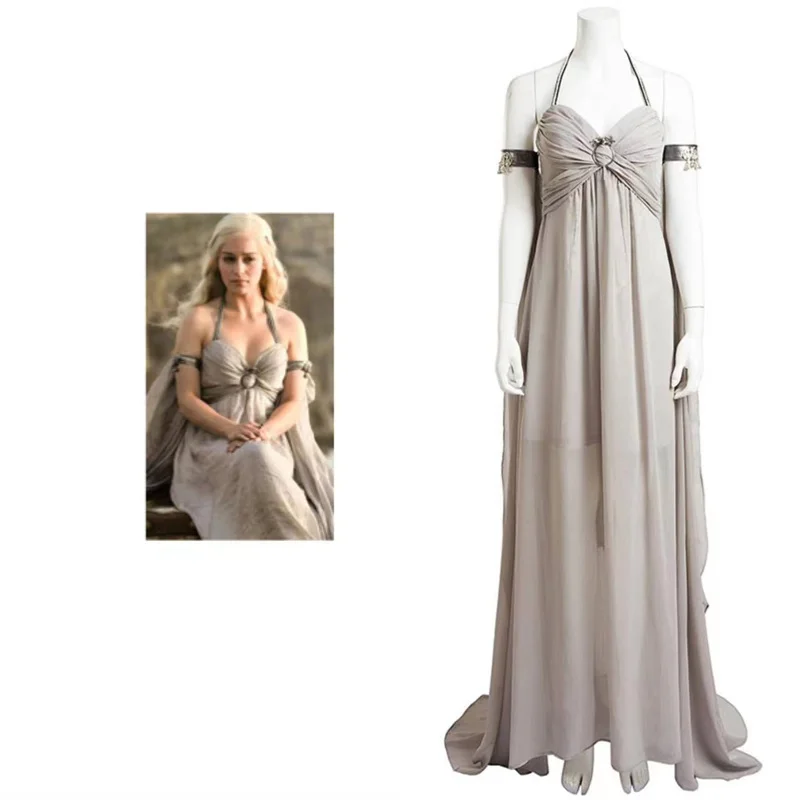 Daenerys  Cosplay Costume  Adult Women Long  Fancy Dress Halloween Carnival Party Suit