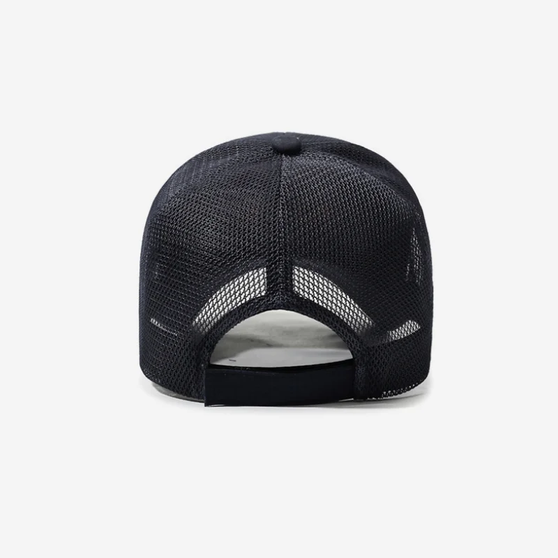 New Summer Letter Embroidery Mesh Cap Extended Brim Sun Protection Baseball Hats Women Men Adjustable Breathable Trucker Caps