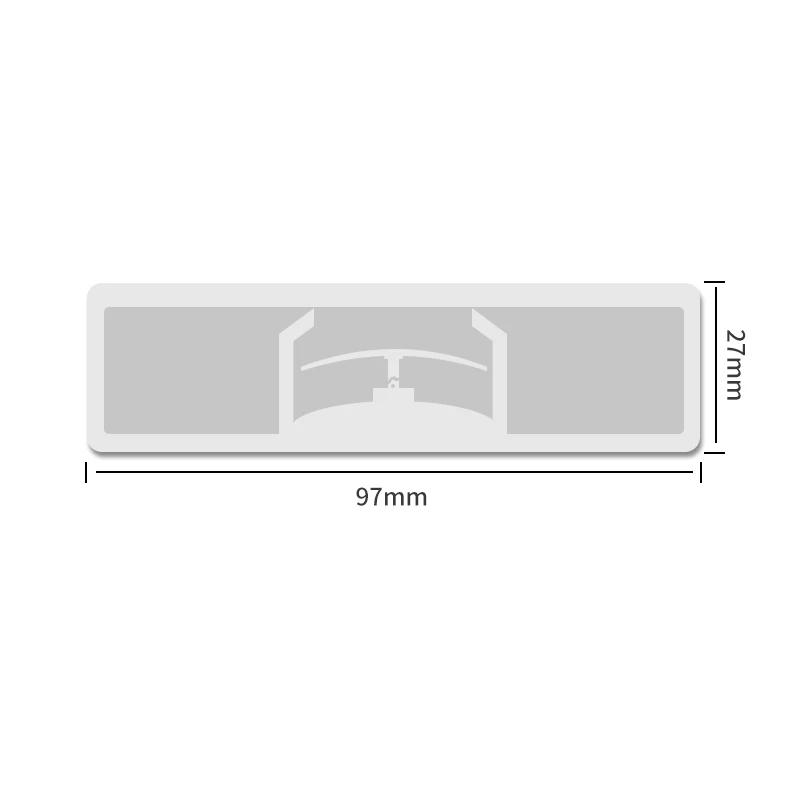 Étiquette d\'identification de véhicule sur pare-brise, étiquette anti-déchirure UHF RFID, échantillon passif, 97x27mm, 10 pièces