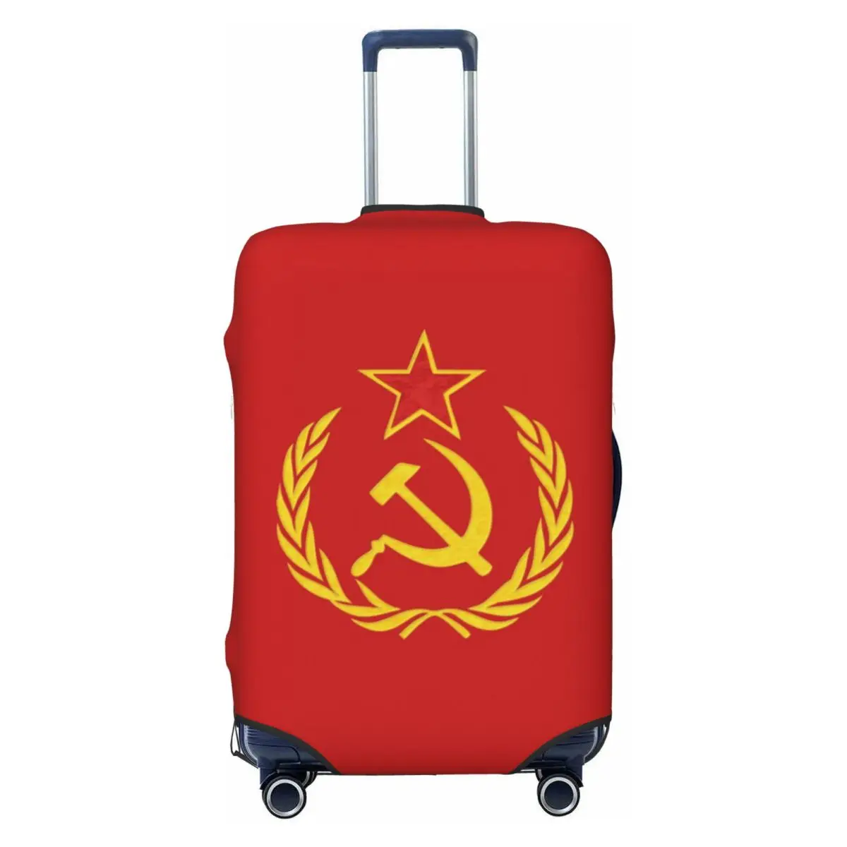 Custom Cute USSR Hammer And Sickle CCCP Russian Soviet Flag Luggage Cover Protector Dust Proof Travel Suitcase Covers