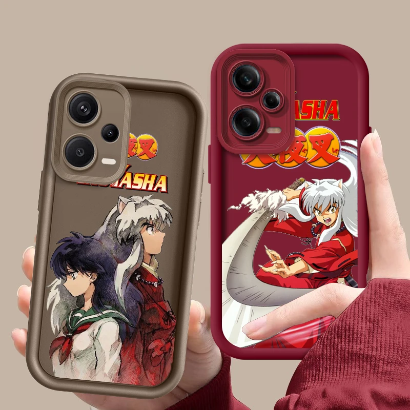 Anime Inuyasha Kagome per Redmi Note 13 12 11 10 9 Pro Plus 5G POCO F3 F4 F5 X3 X4 X5 GT custodia morbida per telefono con scala a occhiello