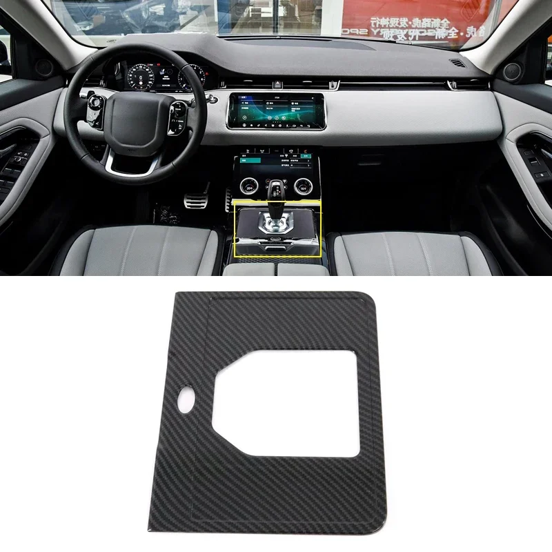 

Для Range Rover Evoque (L551) 2020, АБС-пластик из углеродного волокна, внутренняя крышка панели переключения передач, накладка, автоаксессуары