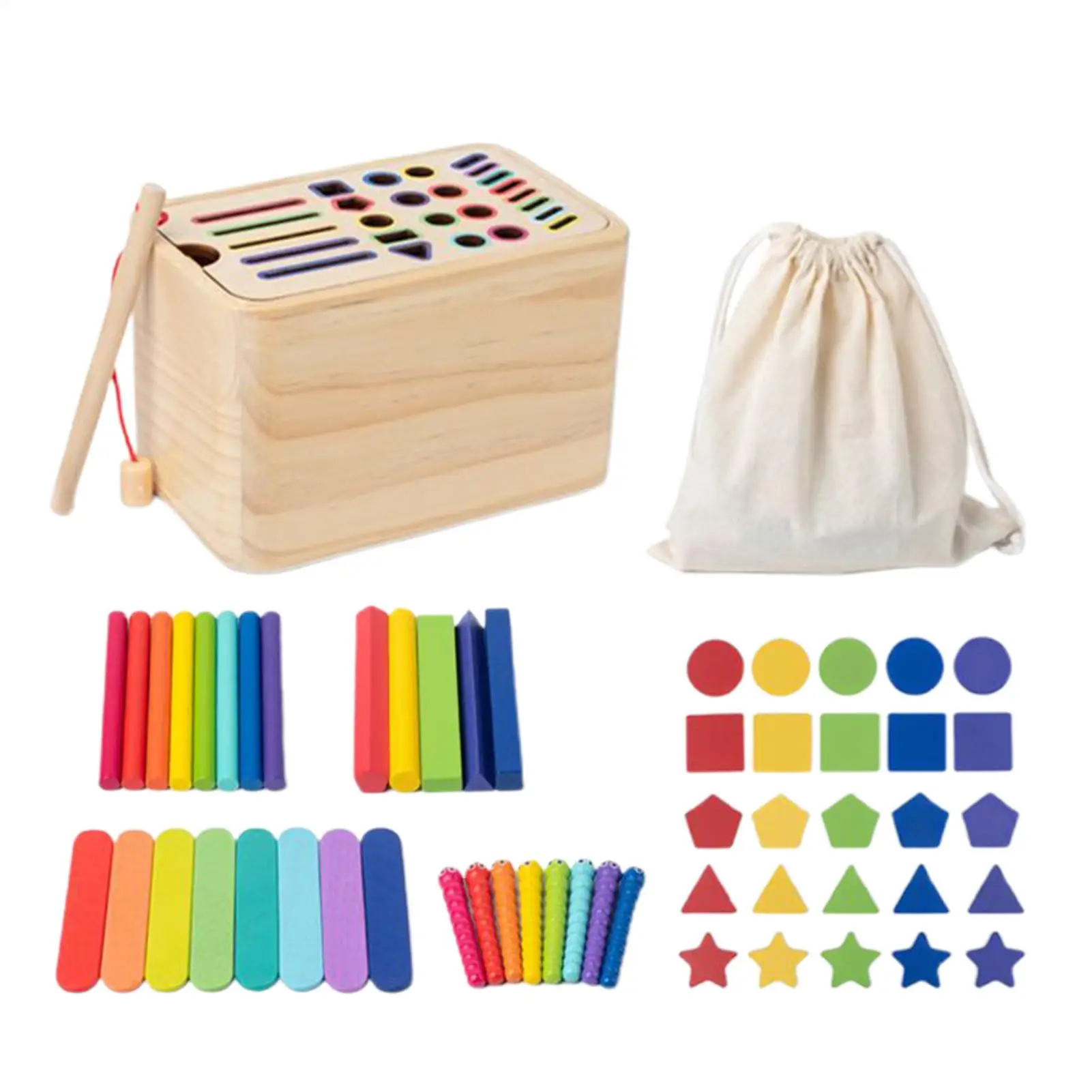 Giocattolo per l'ordinamento dei colori Giochi plug-in per corrispondenza sensoriale Forma in legno Selezionatore di colori Abilità motorie Giocattoli per bambini di 6-18 mesi