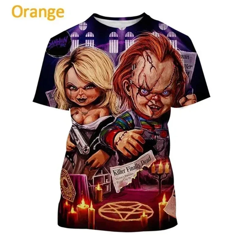 Horror Movie Bride Of Chucky T Shirt New Arrivals Men Summer T-Shirt 3D Print Mens Short Sleeve TShirt Hip Hop Unisex Casual Top