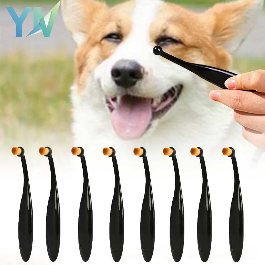 Tränensteinentferner für Haustiere, Augenreinigungsset, sanfte Reinigungstücher, Bürstenwerkzeug, sicher für Hunde und Katzen, tägliche Pflege, essentielles Pflege-Set