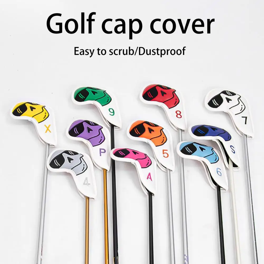 Golf Head Covers 10Pcs Useful Scratch Resistant Golf Accessory  Cartoon Style Golf Club Head Protectors for Golf Lover