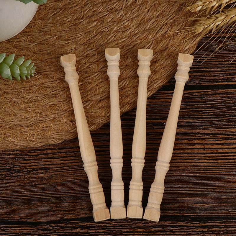 4 قطعة/المجموعة 1:12 دمية مصغرة خشبية عمود روماني لعبة الأثاث