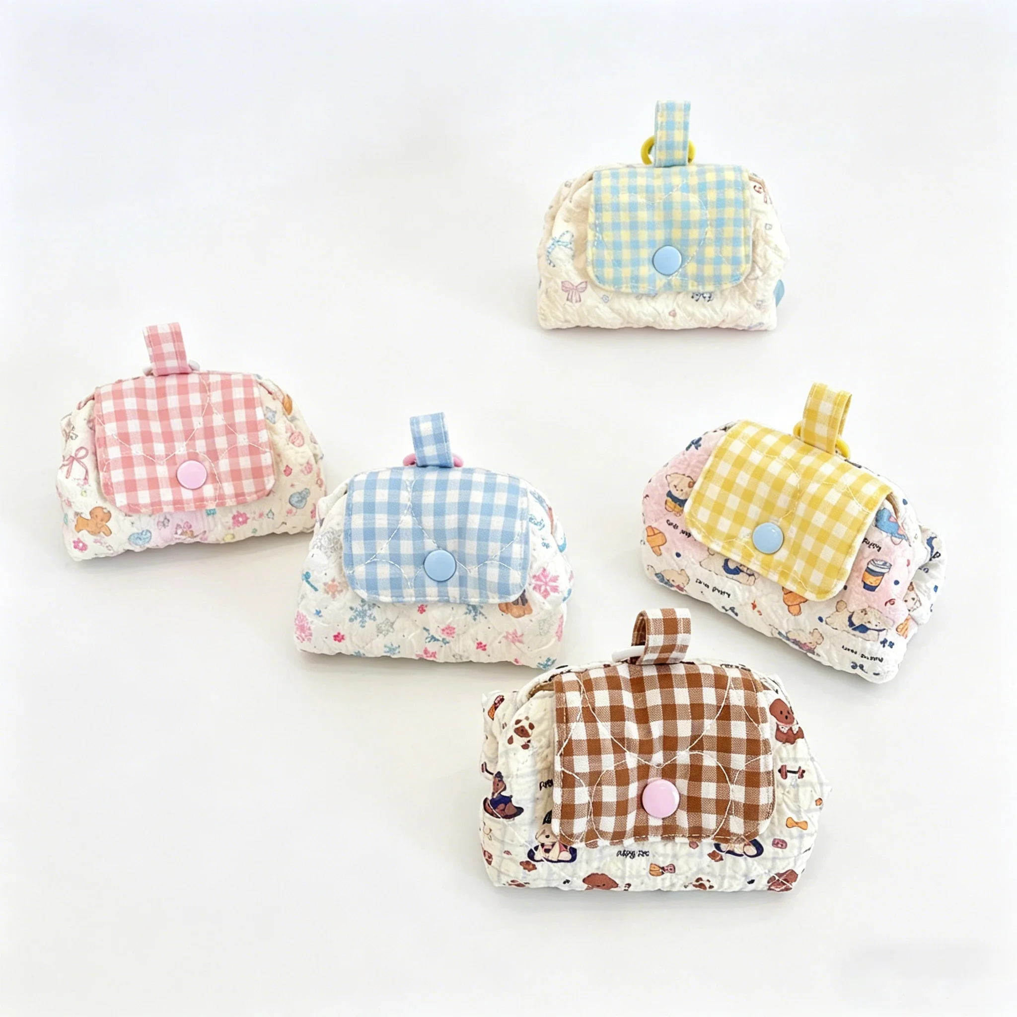 Monedero con diseño de pastelito MINI, bonito y kawaii, para colgar en la bolsa, organizador portátil para auriculares y tarjetas de identificación, bolsa con cremallera, regalo.