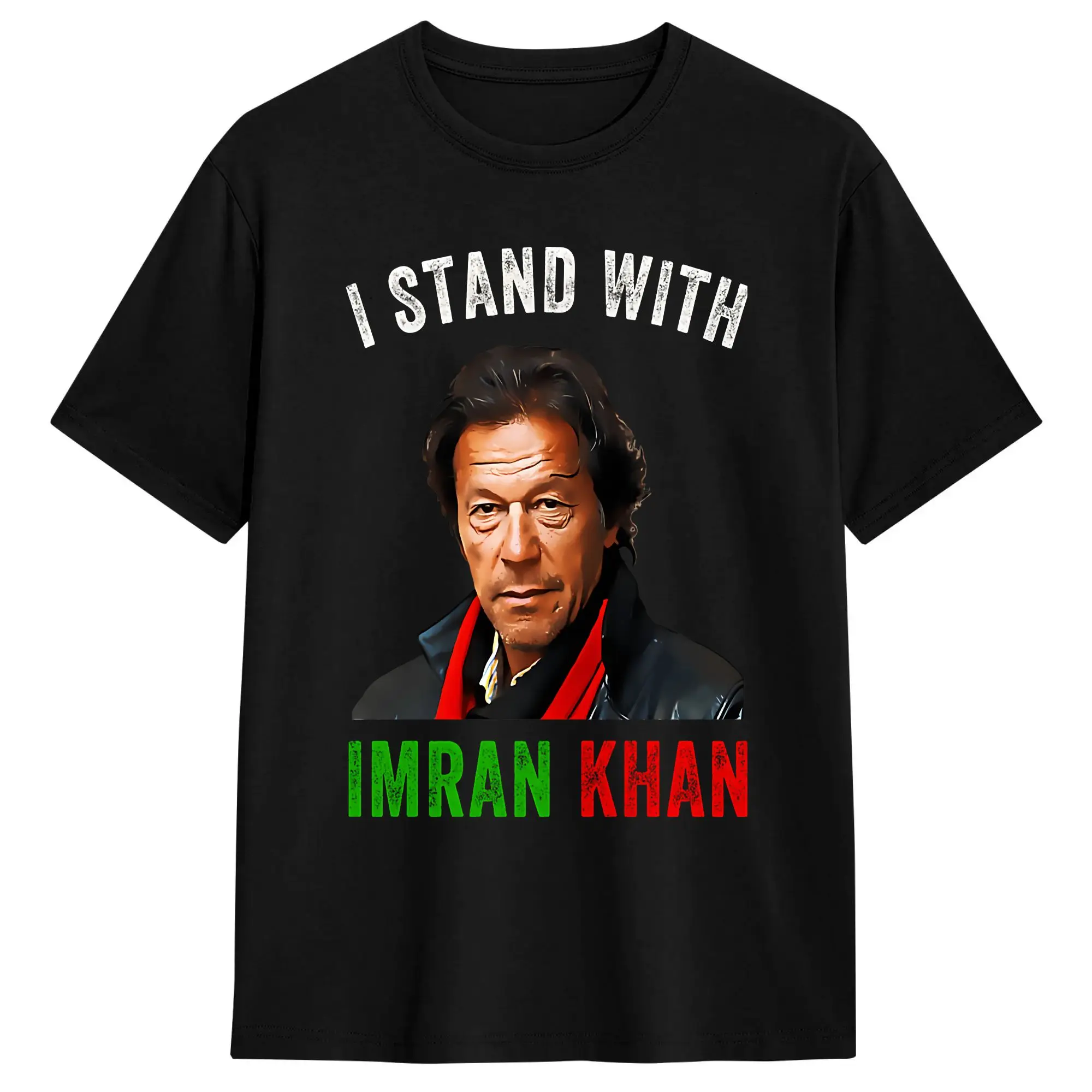 Men's T Shirt I Stand With Imran Khan Pakistan  T-Shirts Harajuku  Summer Tee Shirt Y2K Retro Cotton Clothing Plus Size 6XL