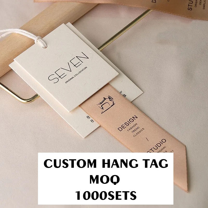 Custom Paper Labels Clothing Garment Handmade Hanging Tag Wedding Logo Design Hang Personalized Tag 24031101