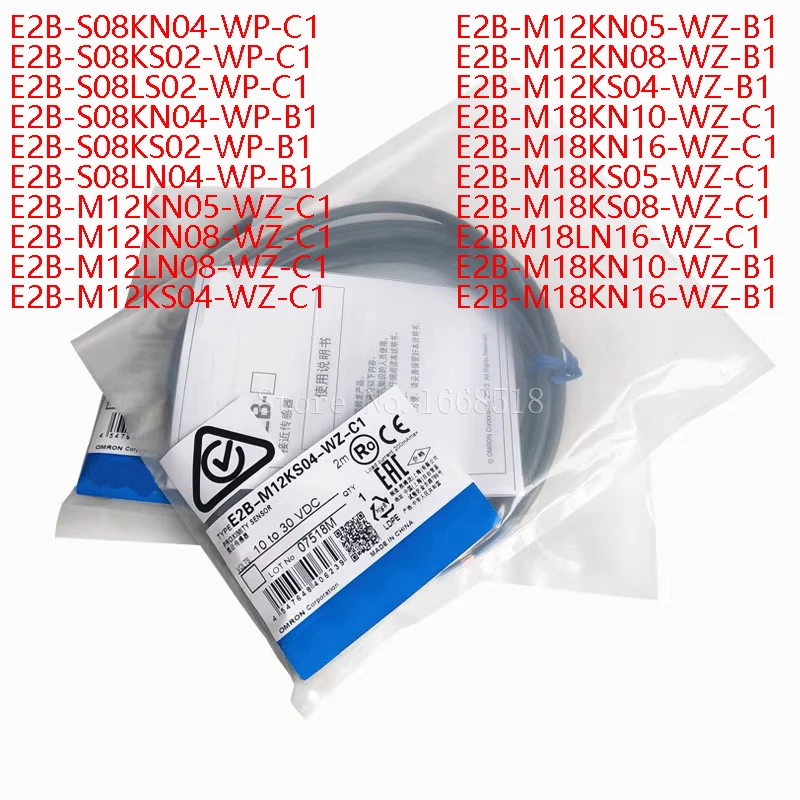 E2B-M12KS04-WZ-B1 E2B-M12KS04-WZ-C1 E2B-S08KS02-WP-B1 E2B-M18KS08-WZ-C1 Authentic Original Proximity Switches Sensor 2M