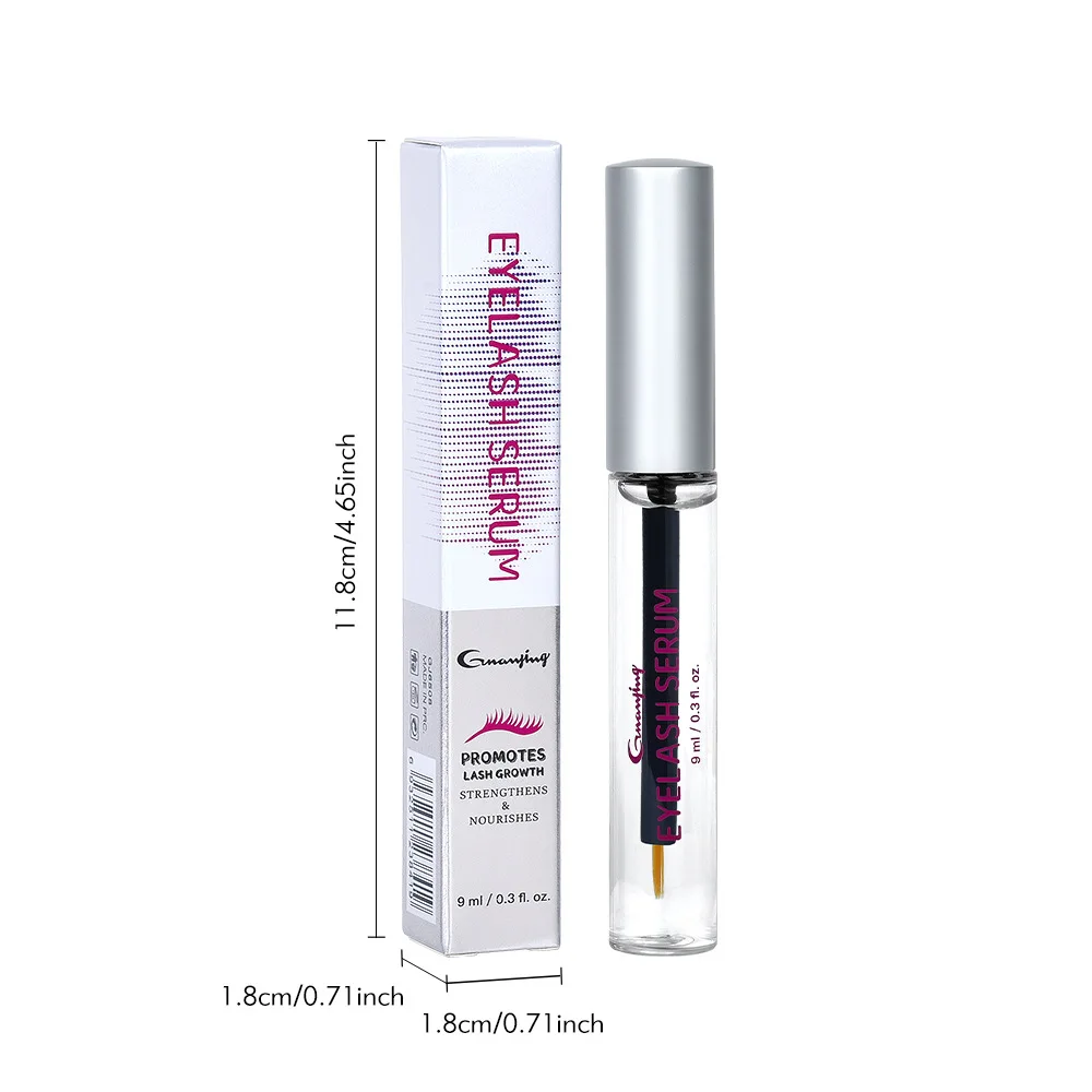 Siero per la crescita delle ciglia – Allungamento rapido, Uso delle ciglia e dei capelli fai-da-te, Curling e ispessimento, Unisex, Delicato, Certificato, Delicato sulla pelle 9 ml
