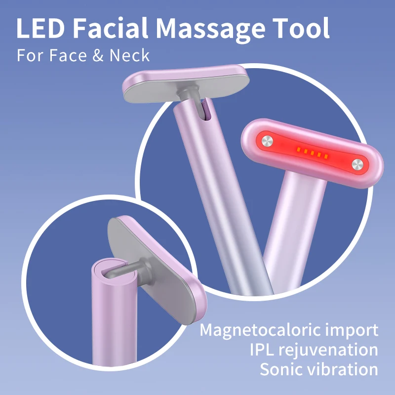 Ems Microcurrent Ooggezicht Massager Led Rf Beauty Apparaat Rood Licht Therapie Gezicht Nek Oog Anti Veroudering Huidverstrakking Schoonheid Toverstaf