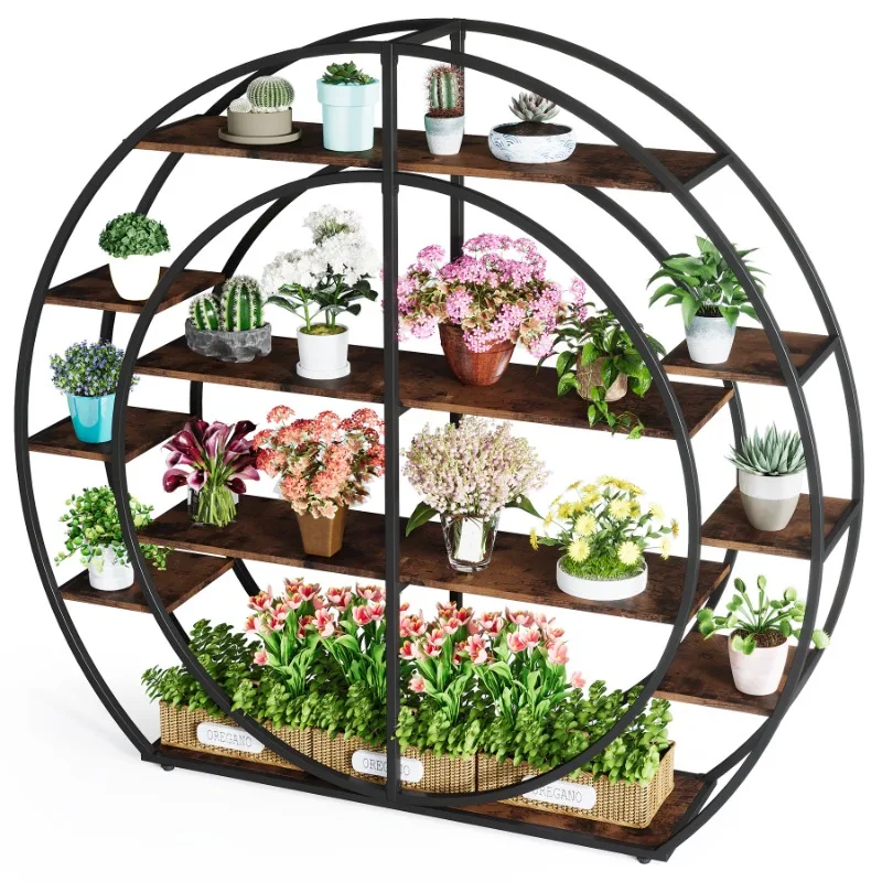 

Floor-to-ceiling household multi-layer climbing vine flower pot indoor wrought iron storage plant rack