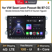 Junsun Car Radio For VW Volkswagen Seat Leon Passat B6 B7 CC Skoda Octavia Polo Golf 5 6 Touran Tiguan CarPlay Android Auto 2din