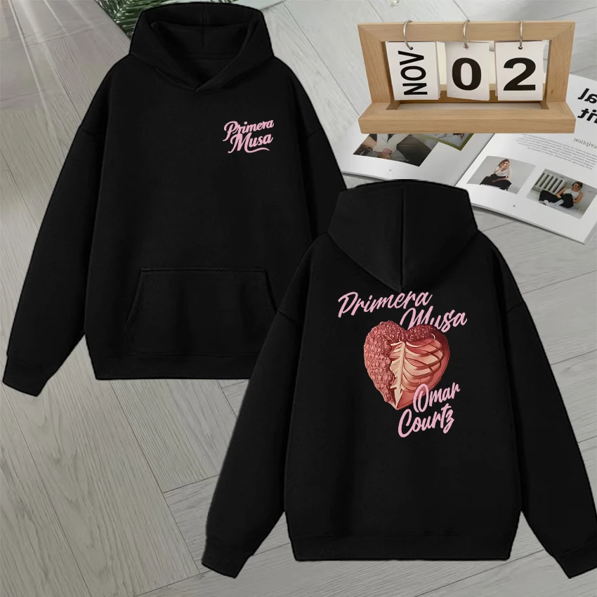 

Rapper Omar Courtz Primera Musa 2025 Graphic Hoodie Men Women Loose Autumn Winter Fleece Sweatshirts Long sleeve Pullover Unisex