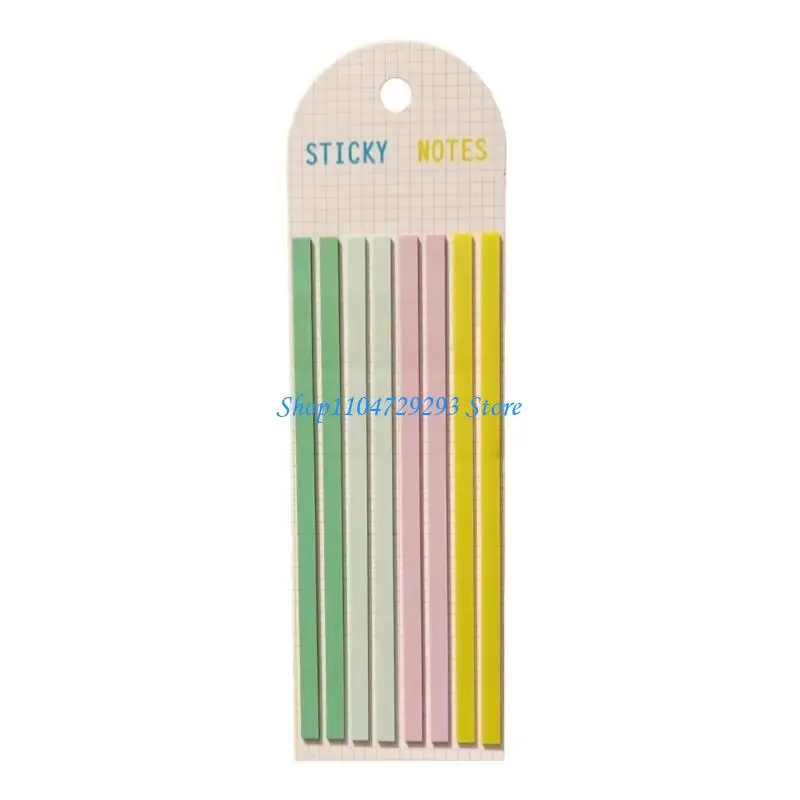 Long Page Flags Tabs Translucent Sticky Notes Colored Index Tabs Stationery-School Office Supplies for Children Students