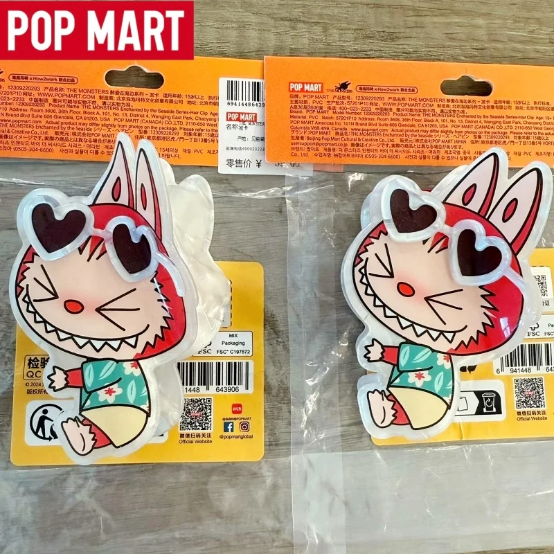 

POP MART LABUBU THE MONSTERS DRUNK IN SEA Hairpin Series Blind Box Cartoon Anime Figure Kawaii Decoration Girl Festival Gifts