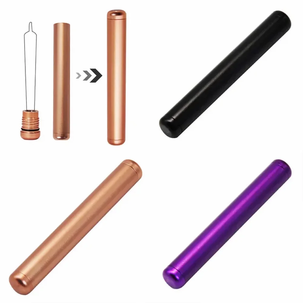 110MM Aluminum Airtight Storage Tube Container Lightweight Cigarette Holder Smell Proof Waterproof Smoking Accessories