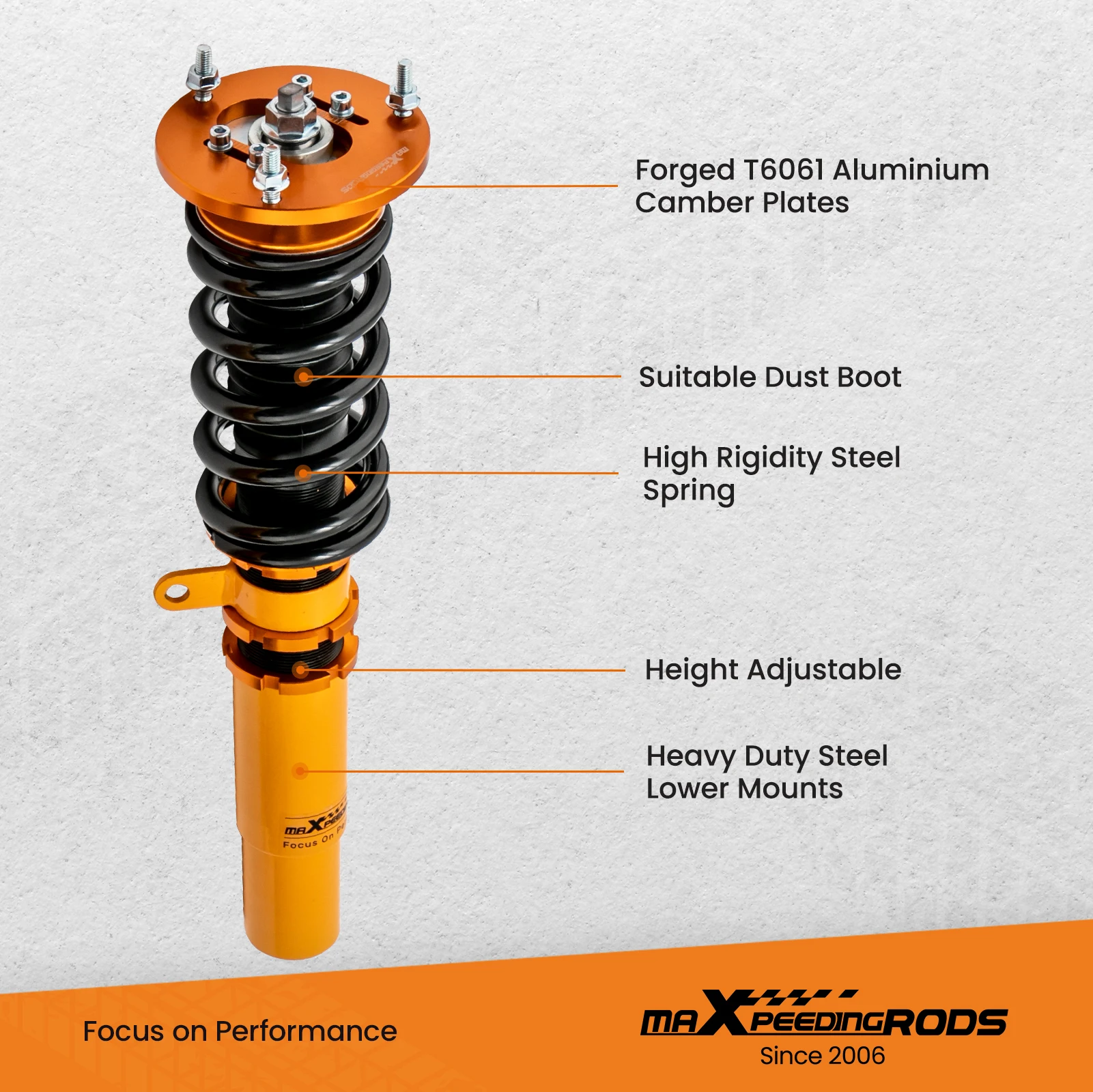 Coilovers Spring & Strut Kit for B MW 5 Series E39 1996 - 2003 Shock Adj Height 520i 523i 520d