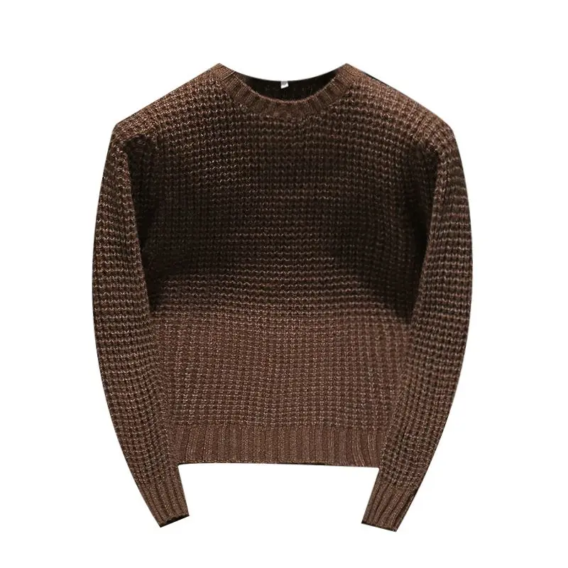 

Autumn Winter New Solid Color Fashion Long Sleeve Sweater Man High Street Casual Cotton All-match Pullovers Korean Style Y2K Top