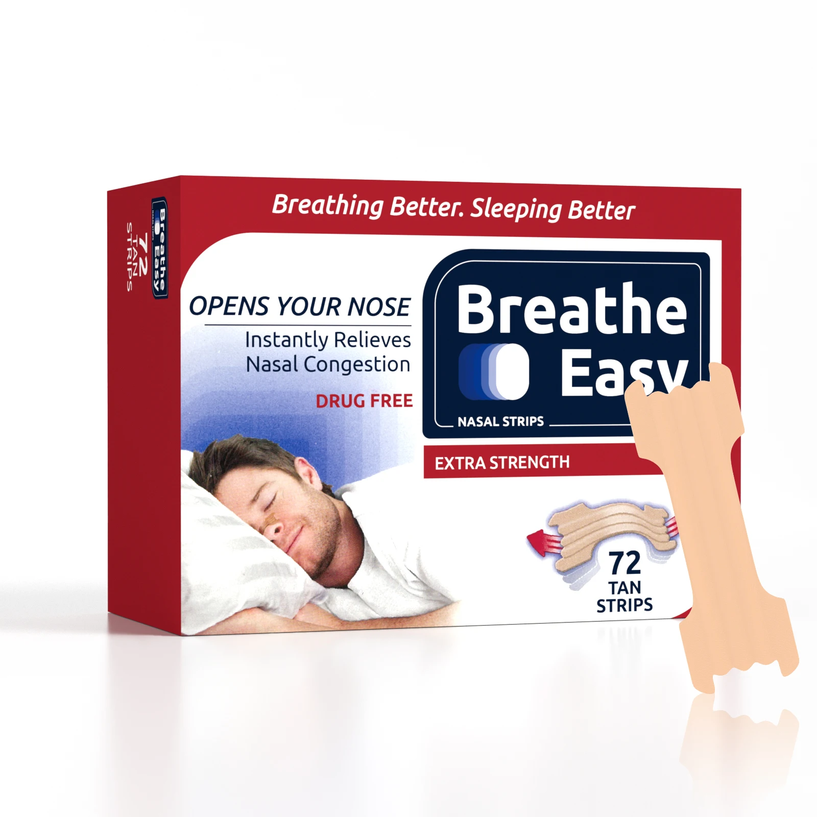 

72pcs Anti-Snoring Nasal Strips Stop Snoring Fast Hypoallergenic Breath Helper