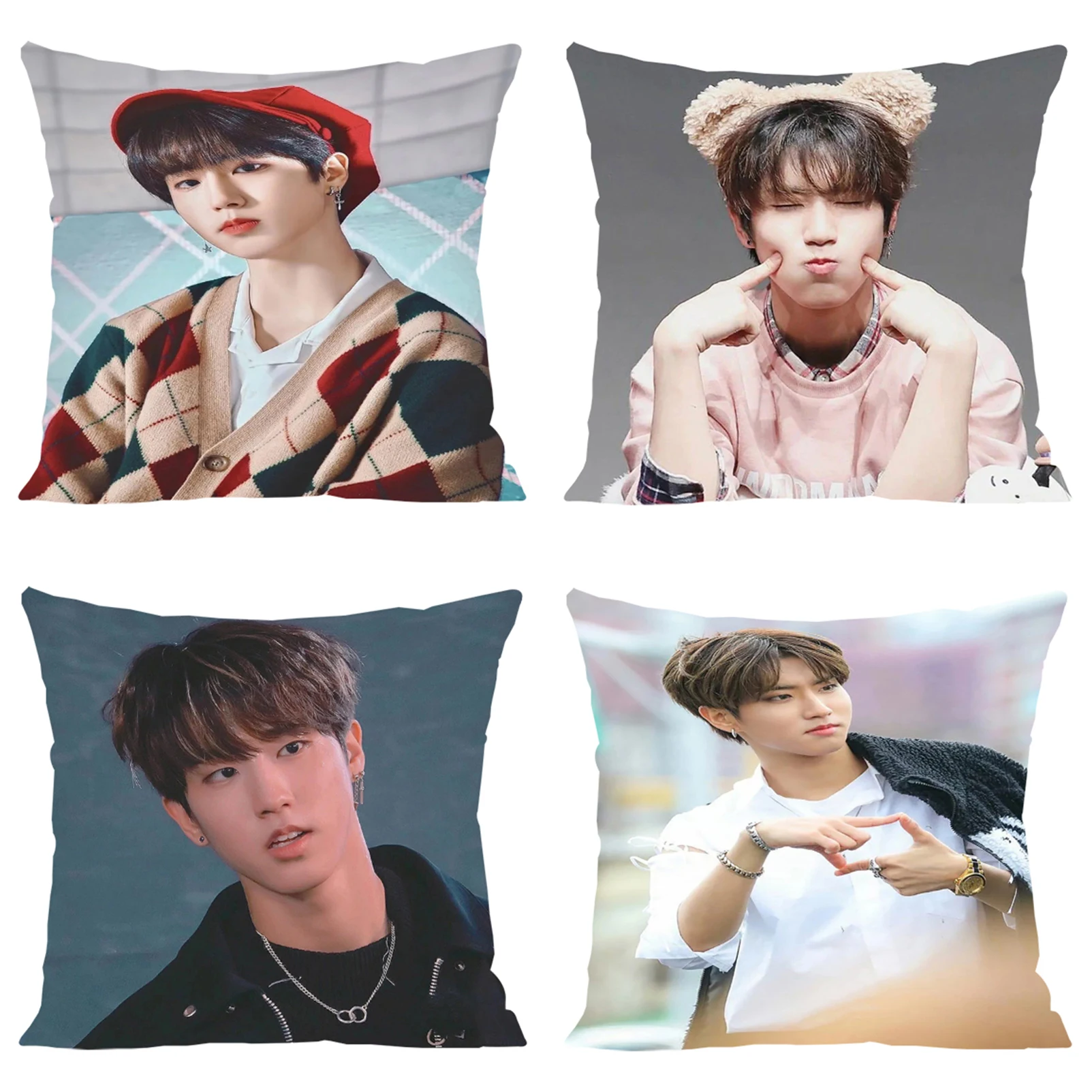 

H-Han Jisung Cushion Cover 50x50 Aesthetic Room Decoration Decorative Pillow Cover 45x45 Cushions Covers Pillowcase 40x40 Cases