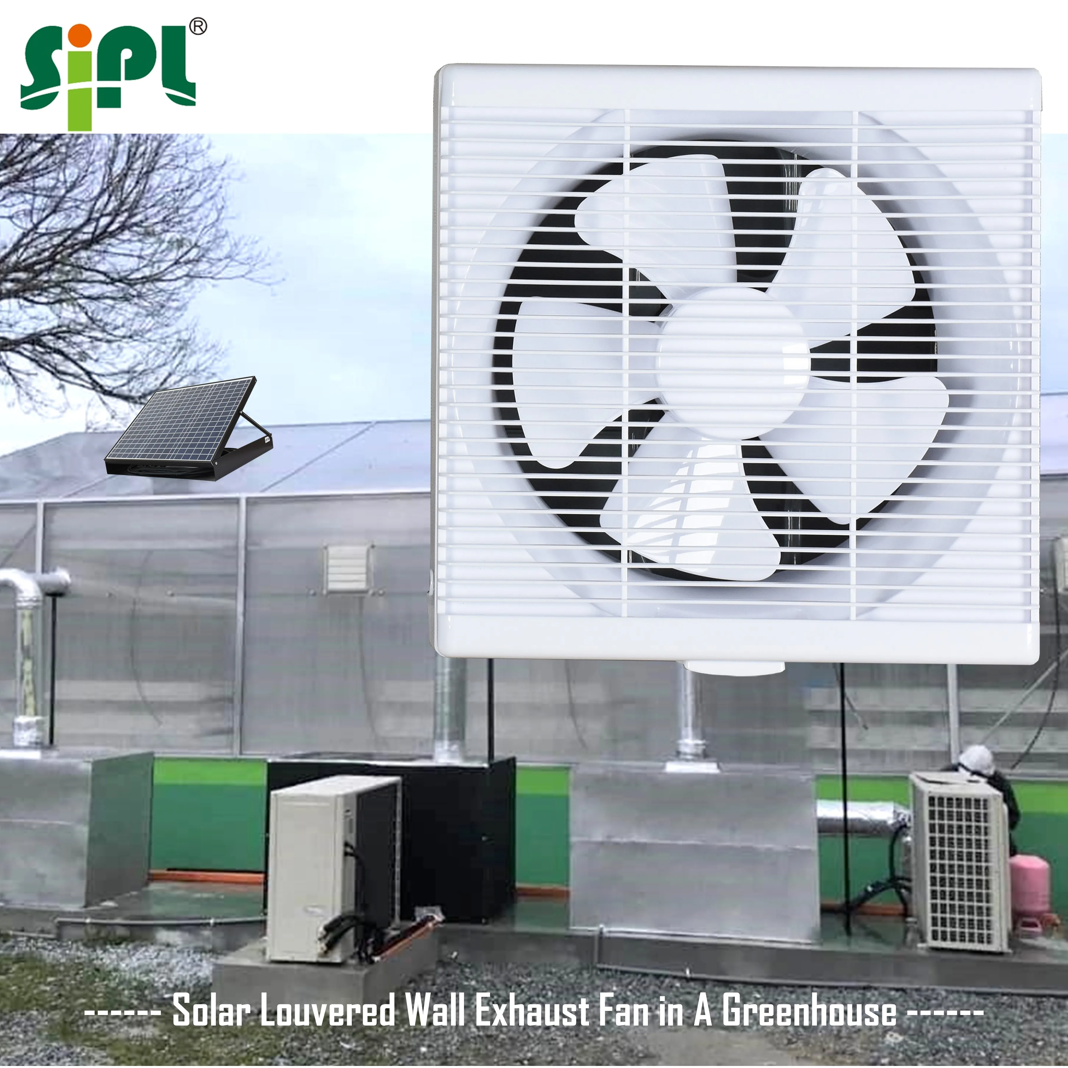 Kipas ventilasi udara otomatis, peralatan ventilasi Eco, penggunaan rumah 10 "70W, kipas pembuangan udara otomatis, Panel surya daya baterai Motor DC kipas ventilasi dinding