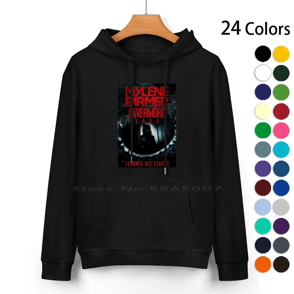 Mylène Farmer Pure Cotton Hoodie Sweater 24 Colors Mylène Farmer 2023 Nevermore 2023 Timelessart44 Timelessart49 Time Less Art