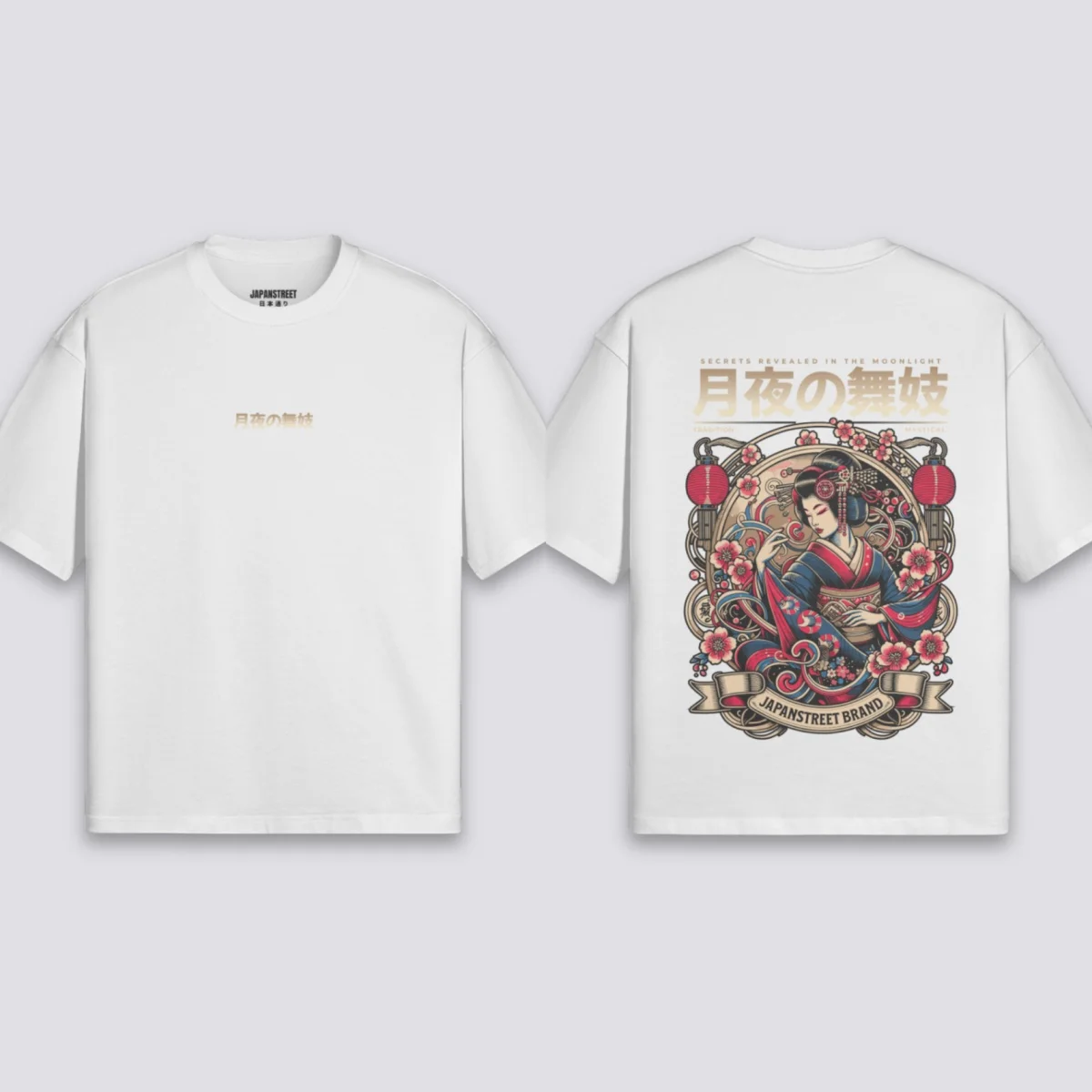 New Geisha T-Shirt Medallion Japan Clothing Graphic Printing High-end Luxury Unisex Style Both of Men and Women