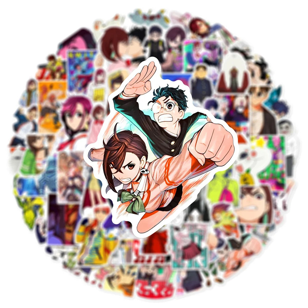 50pcs DAN DA DAN Anime Ayase Momo Stickers Cool Classic Manga Sticker DIY Fridge Notebook Phone Funny Decals for Kids Toy