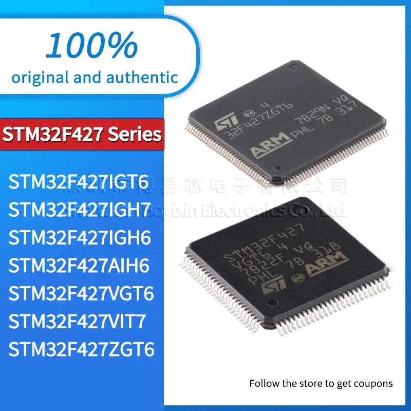 Original genuine STM32F427ZGT6 STM32F427VIT7 STM32F427VGT6 STM32F427AIH6 STM32F427IGH6 STM32F427IGH7 STM32F427IGT6 package LQFP