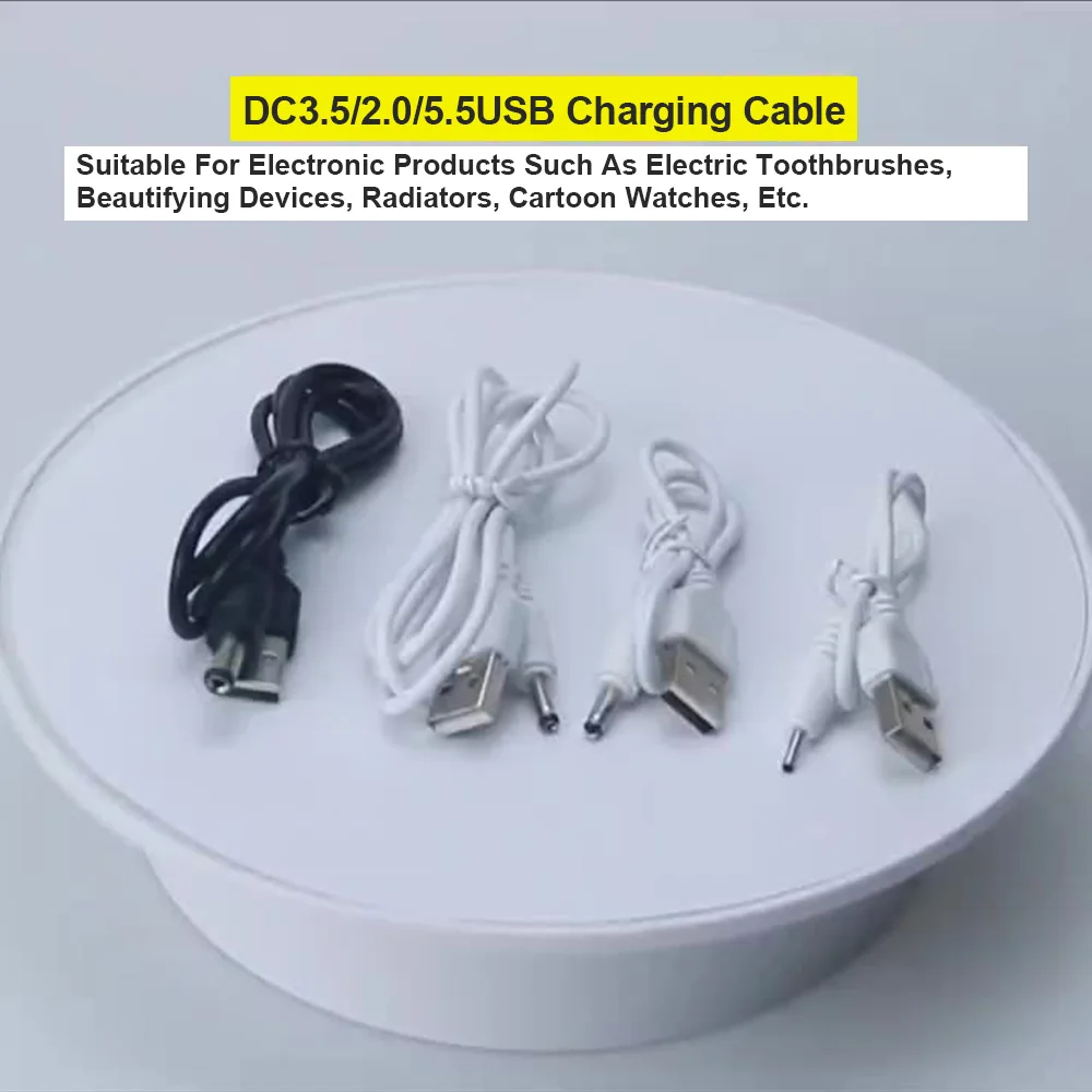 1m Dc Power Adapter Plug Small Fan Electric Toothbrush Round Head Connection 0.5m Power Usb Dc Cable 5v Charging Cable