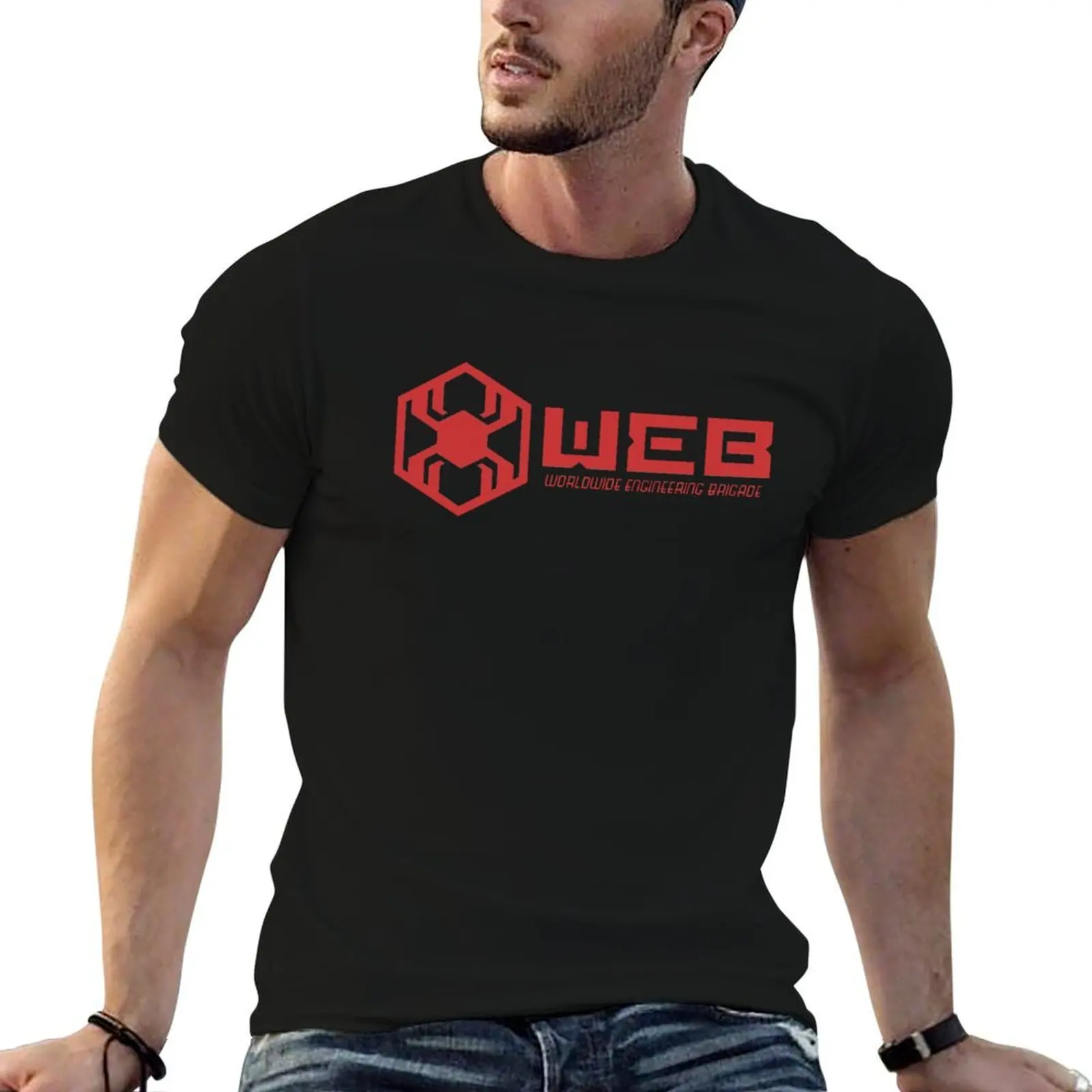 Worldwide Engineering Brigade T-Shirt korean fashion vintage anime shirt mens graphic t-shirts anime