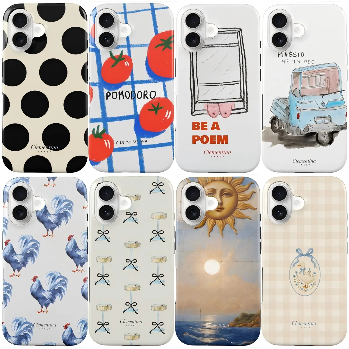 Luxuriöse Clementinas Creme & Schwarze Punkte Handyhülle für iPhone 17 16 15 14 13 12 11 Pro Max Air Plus Luxuriöse Doppelschicht-Rückabdeckung
