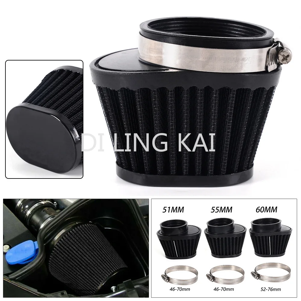 

Car Modification Supplies 51/55/60mm Air Filter Mushroom Head Filter Motorcycle Air Filter Mushroom Head