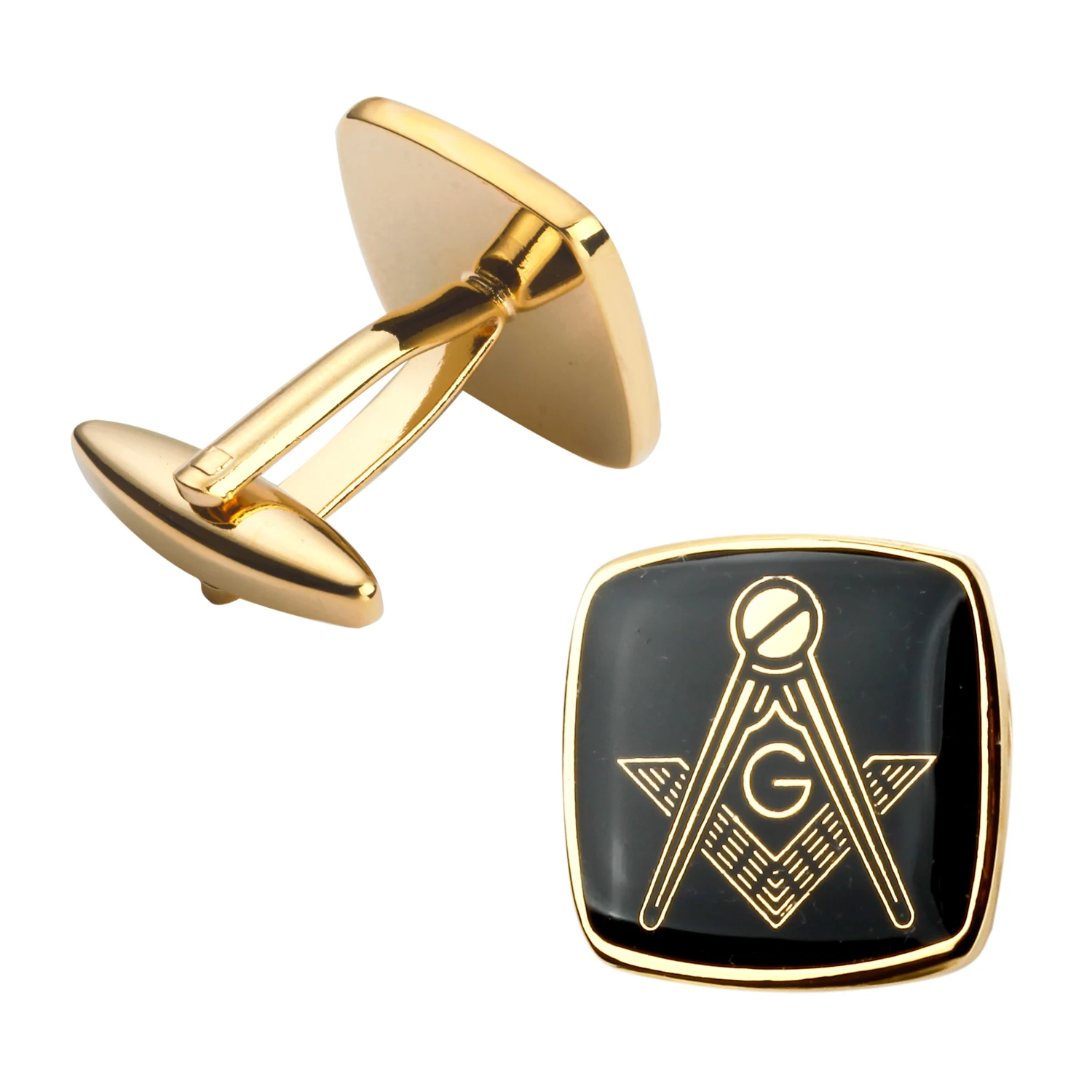 Hot Fashion men cuff links freemasonry cufflinks masonic cuff buttons sleeve designer for masonry square and compass with G