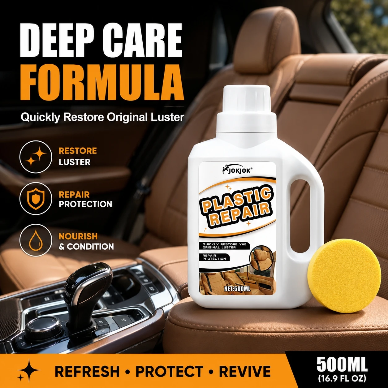 300G car tire gloss wax - black durable anti-aging polishing wax, suitable for polishing and refurbishing car interiors, motorc