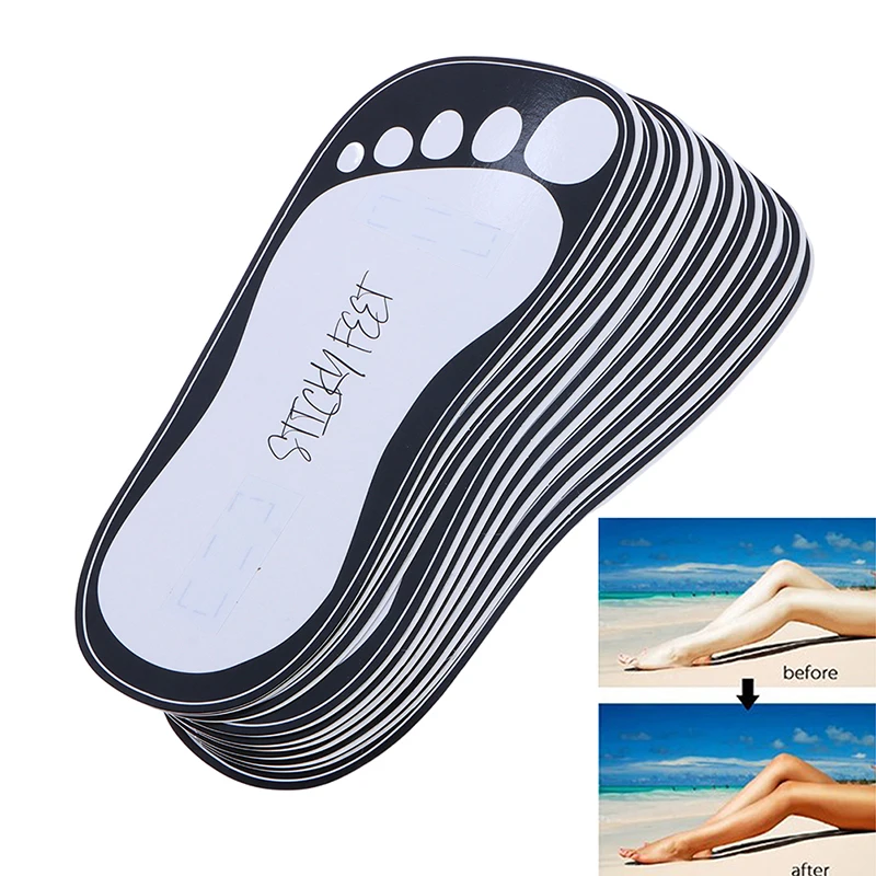 

20Pcs Disposable Tanning Slippers 11-Inch Sticky Foot Pads for Spray Tan Protection Body Accessories