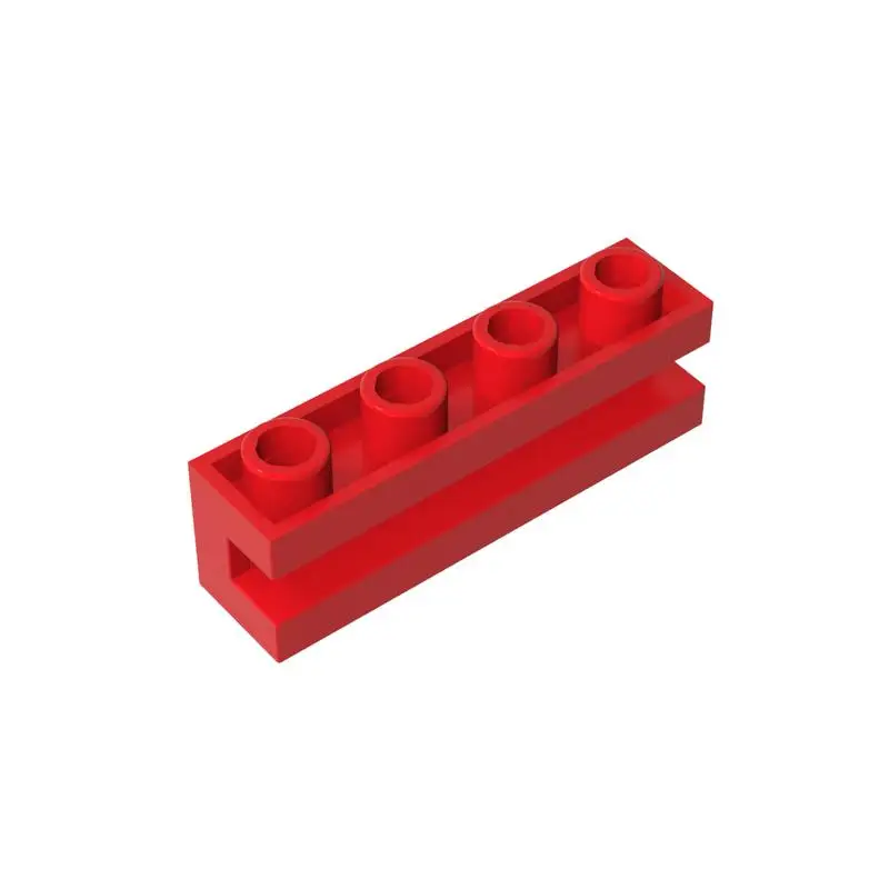 Gobricks 1 peça moc tijolo especial 1x4 com ranhura compatível com modelo 2653 peças de blocos de construção brinquedos infantis presentes educacionais