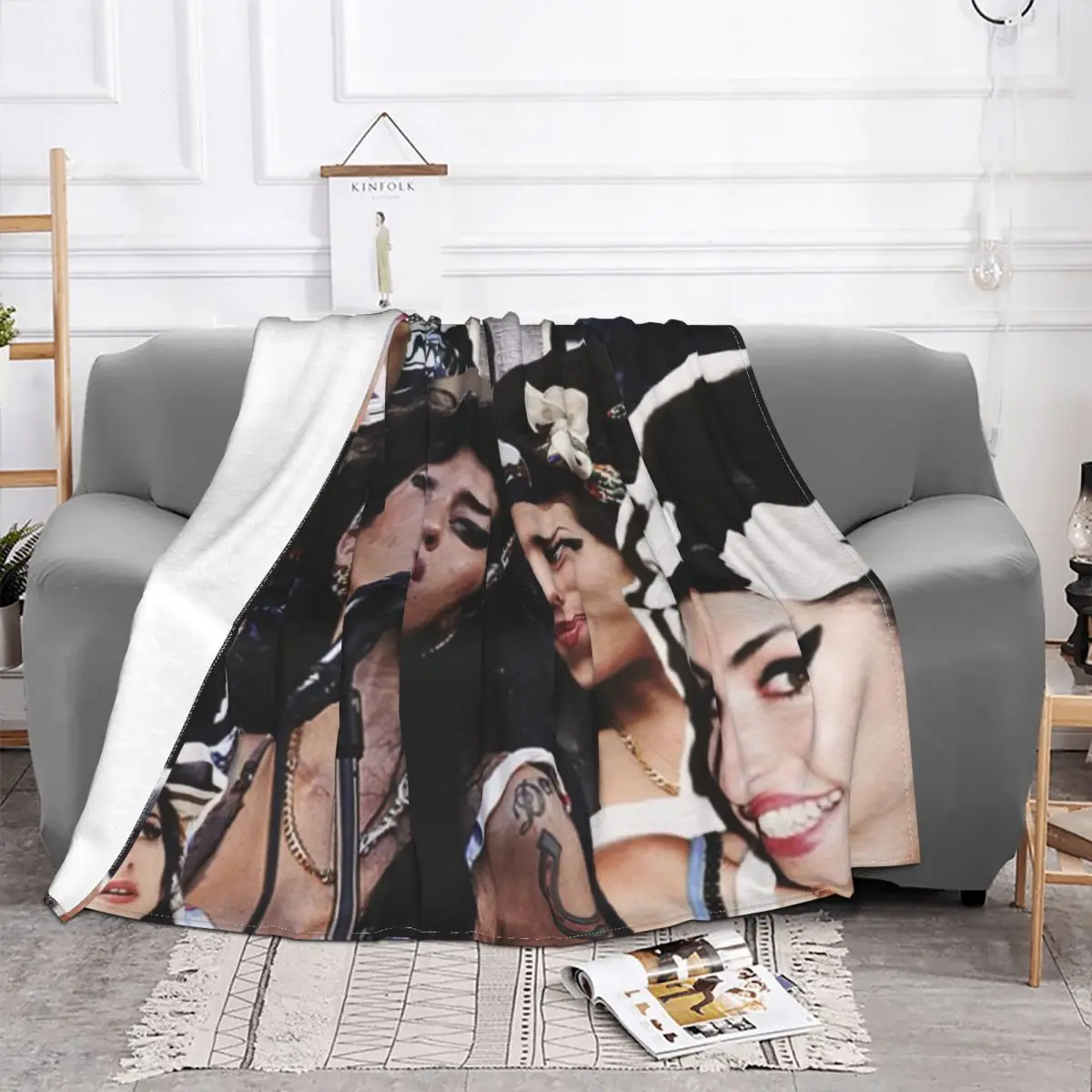 Amy Winehouse Blanket Autumn Bedding Super Warm Bedding Supply Decorative Sofa