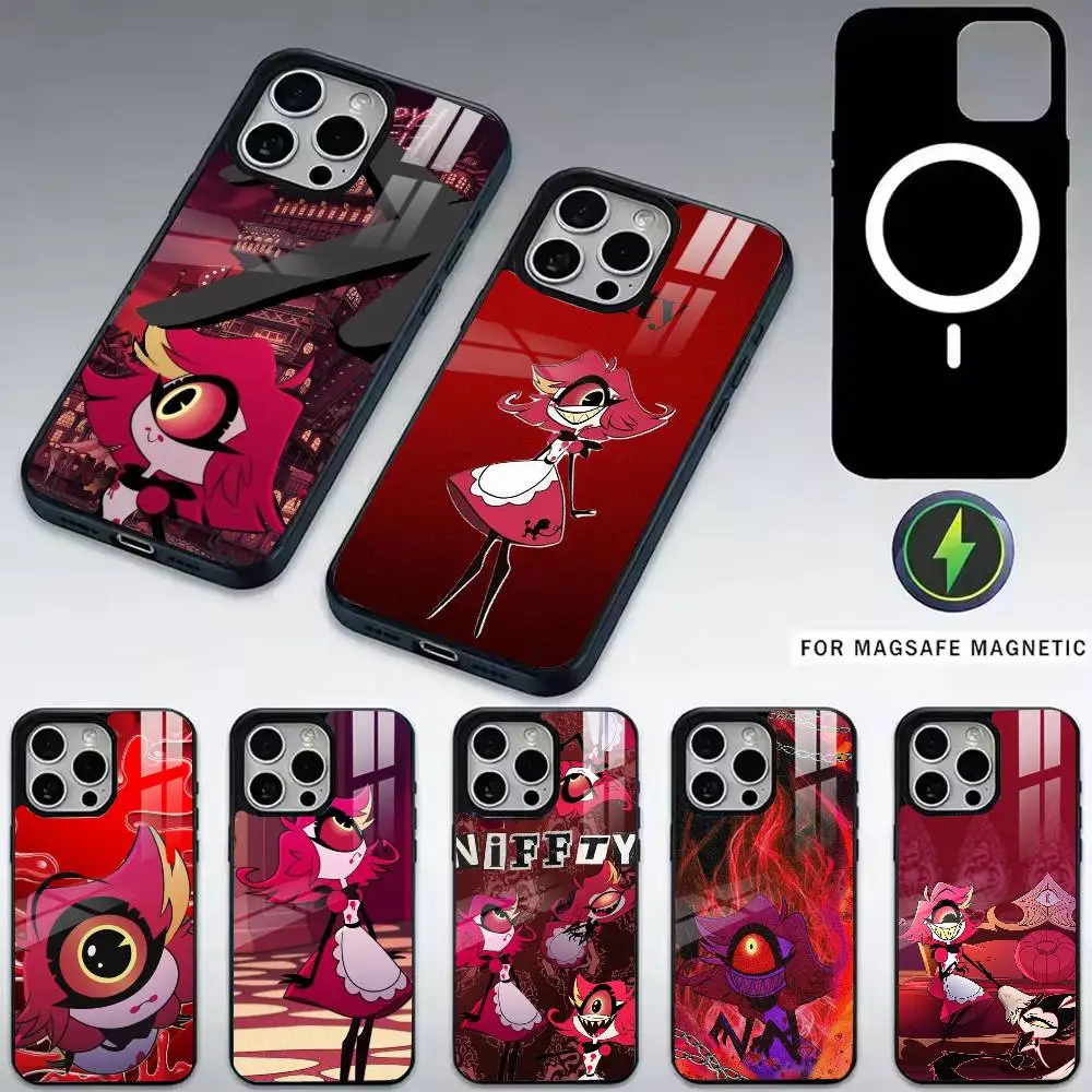 

Hazbin Hotel N-Niffty Phone Case For iPhone17,16,15,14,13,12,11 Plus,Pro Magnetic For Magsafe Wireless Charging