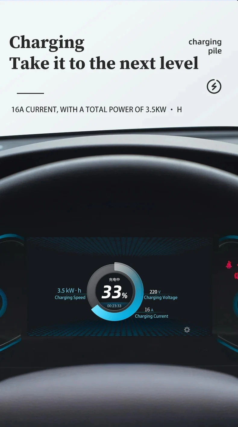 Teschev Portable EV Charger Type2 IEC 62196 Electric Car Charger 3.5KW 16A 1Phase EVSE Fast Charging Wallbox EV Charging Station
